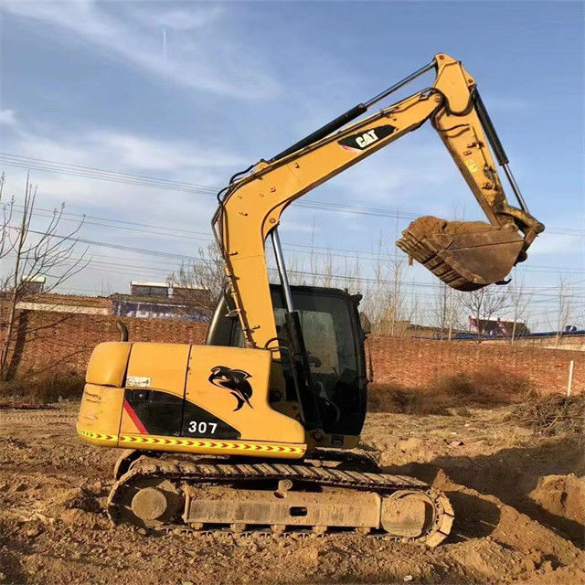 7トンのほぼ新しい 日本から輸入された クローラー掘削機 中古 改装 CAT 307 D